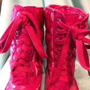 Coach pink signature  boots size 7.5